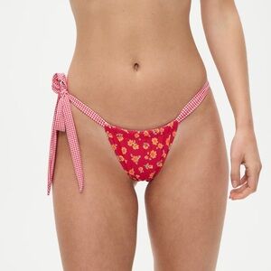 Frankie's Bikinis Kelly Reversible Cheeky Bikini Bottom Summer flower sz small